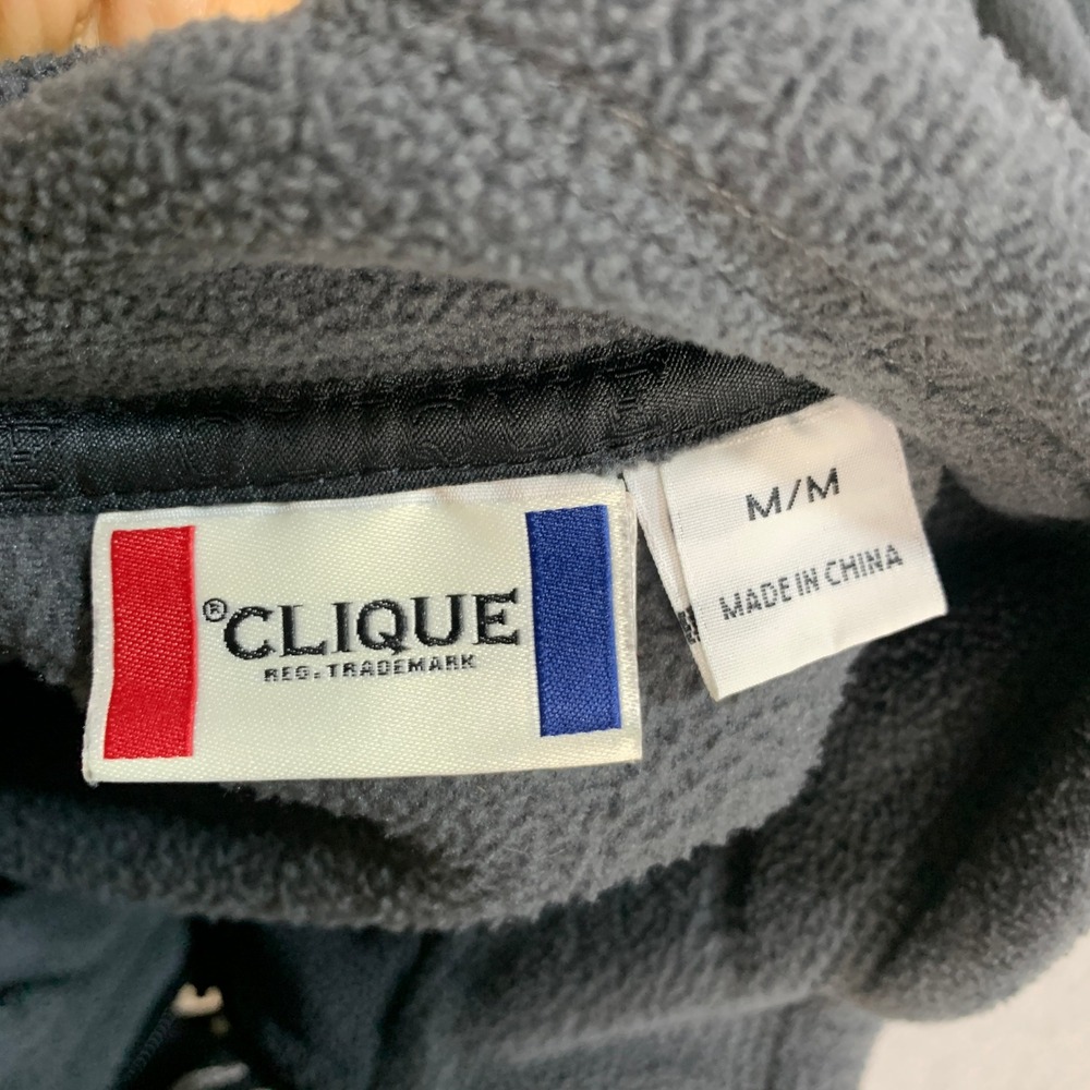 Clique Men's M Gray Quarter Zip Fleece Pullover Polyester - Picture 5 of 8